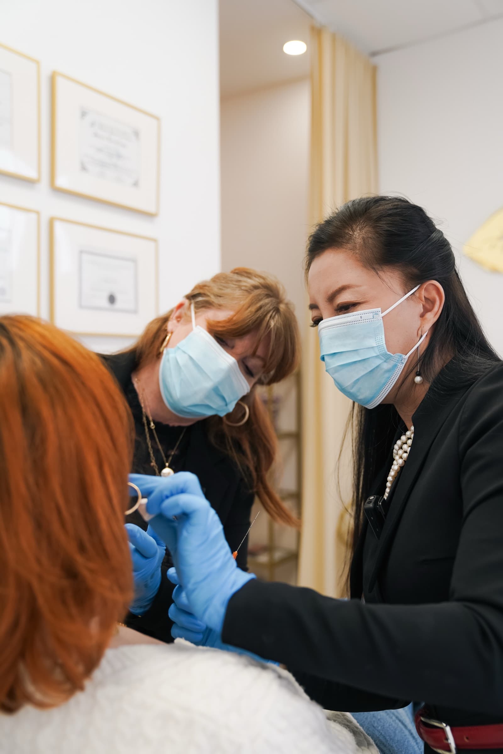 Precise eye area filler treatment by the FusionMed medical team in Toronto